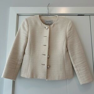 Artizia Cream Textured Collarless Jacket